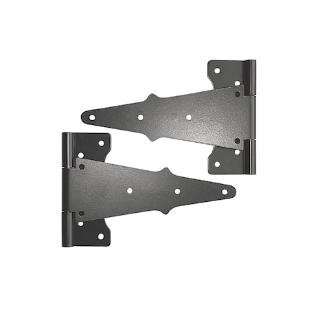 Nuvo Iron Bulk - BlackGalvanized Steel 8-in Tee Hinges, 24PK TH8BLK-B-MP24